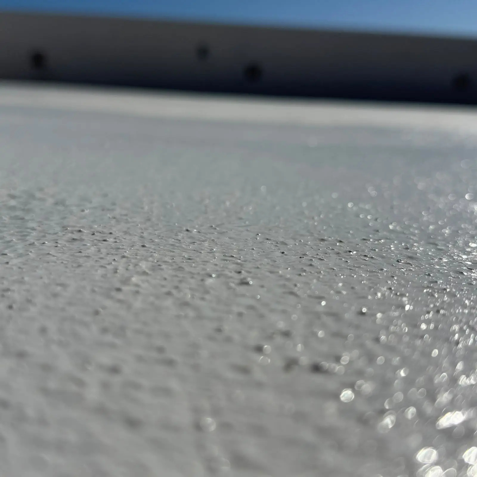 Close-up of the coating texture